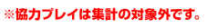 ※協力プレイは集計の対象外です。