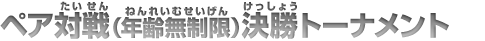 シングル対戦（一般の部）決勝トーナメント